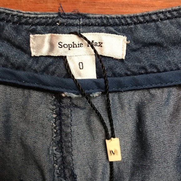 Sophia Max Chambray Denim Wide Leg Jeans, EUC, 0/2 - Picture 4 of 12